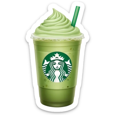 iced pastel green matcha coffee starbucks sticker