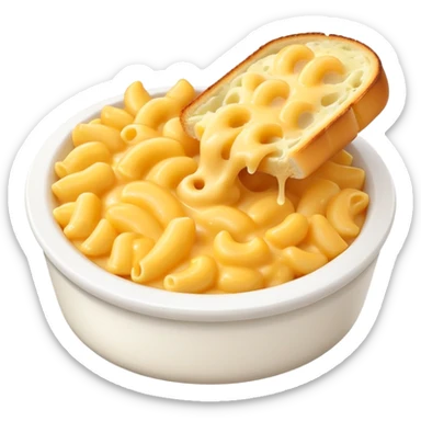 Mac and cheese with garlic bread  sticker