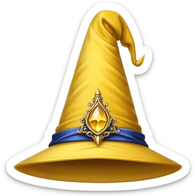 yellow wizard hat sticker