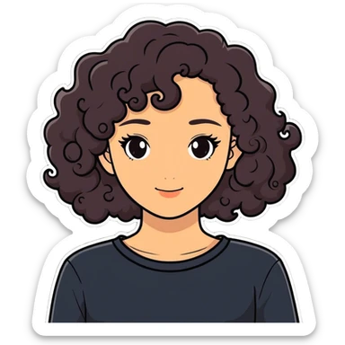 Chica rizada  sticker