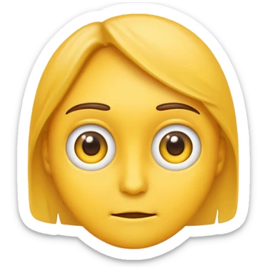 Emoji side eying someone or judging them. sticker