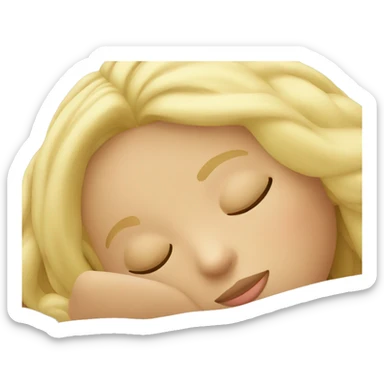 blonde girl napping sticker