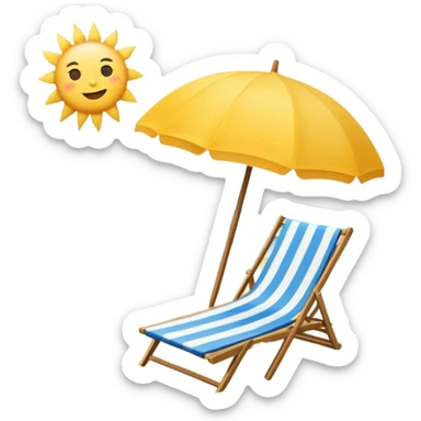 Aesthetic summer beach emoji sticker
