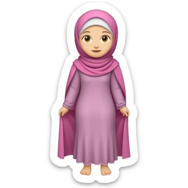 Standing up girl emoji, wearing a hijab. Include the whole body  sticker