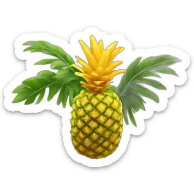 Flying ananas sticker