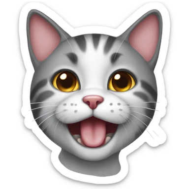 Cat drooling with heart eyes sticker