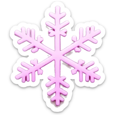 Pink snowflake sticker