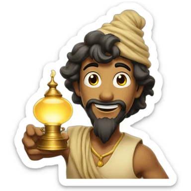 Aladin with lamp sticker