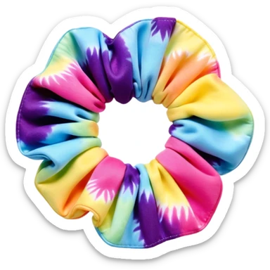 1990’s tie dye scrunchie sticker