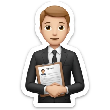 job curriculum candidate applying sticker