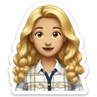 Funny preppy gurl sticker