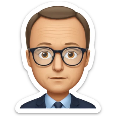 Friedrich Merz emoji, with glasses sticker