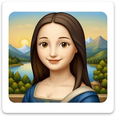 monalisa painting sticker