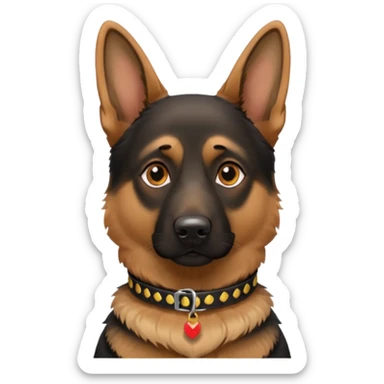 German Shepherd, dog collar sticker