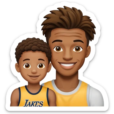 Ja morant with his kid sticker