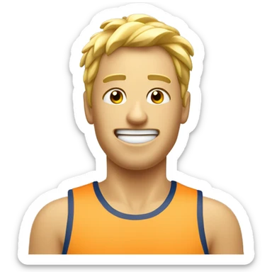 hot stressed rower happy and excited sticker