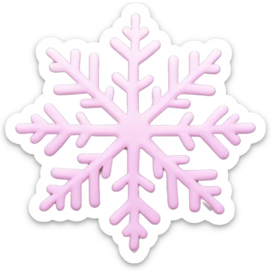 pastel pink snowflake  sticker