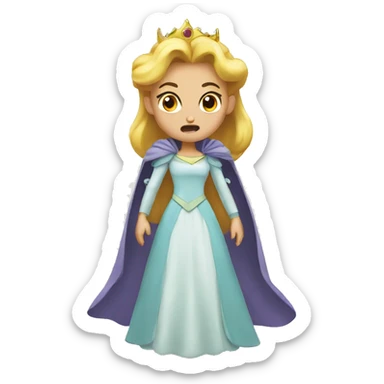 Angry princess sticker