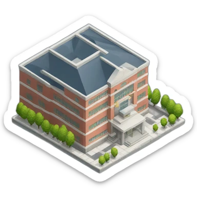 isometric tokyo school sticker