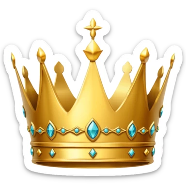 golden crown that is split in the middle sticker