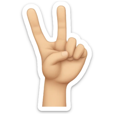 right hand making the "rock on" hand gesture. The thumb is extended and the index and pinky fingers are extended and spread apart. The middle and ring fingers are curled in. sticker