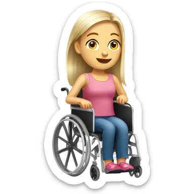 Poland Girl in a wheelchair  sticker