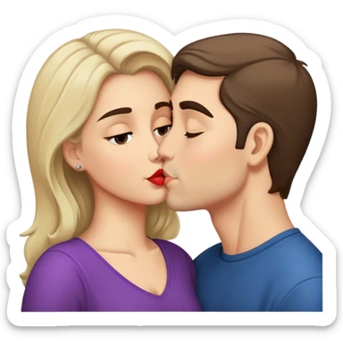 Maya kissing Grant sticker