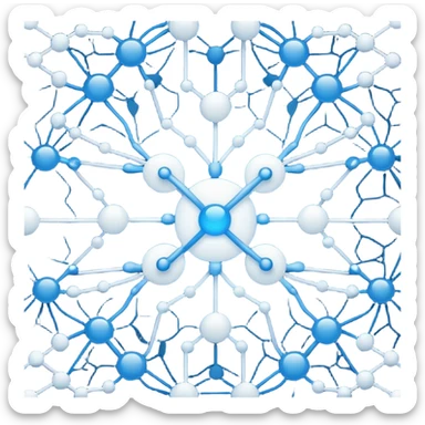 neural network pattern representing artificial intelligence sticker