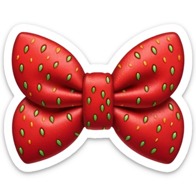 Strawberry bowtie sticker