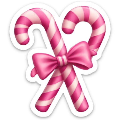 Pink candy cane sticker