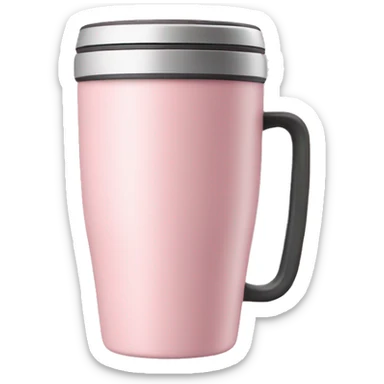 Light pink tumbler with handle sticker