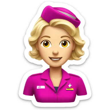 A blonde wizz air flight attendant sticker