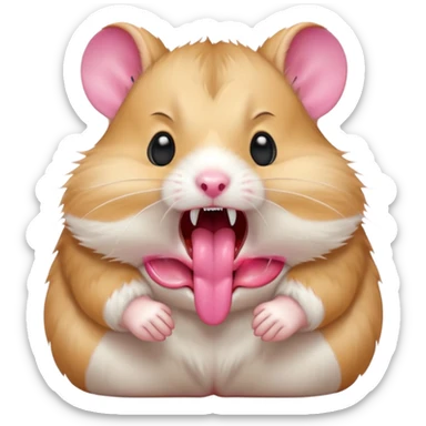 screaming hamster sticker