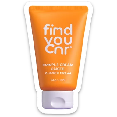 empty, crumpled hand cream tube, pastel and vibrant colors, very squished and wrinkled, cap on, looks like a beauty product sticker