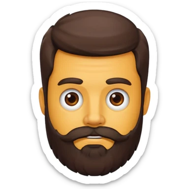 unshaven beard sticker