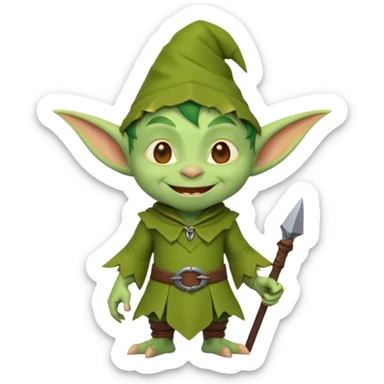 3d cute simple minimalist goblin sticker