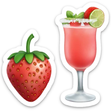 strawberry margarita sticker