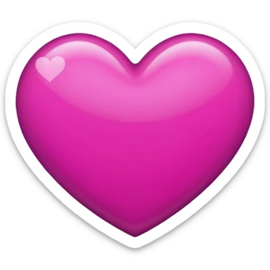 magenta and black heart sticker