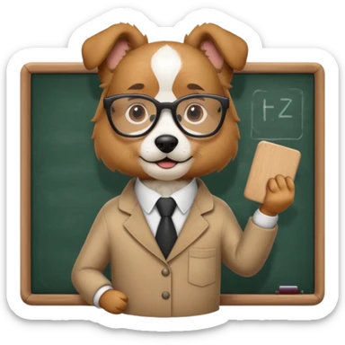 dog physicist  sticker