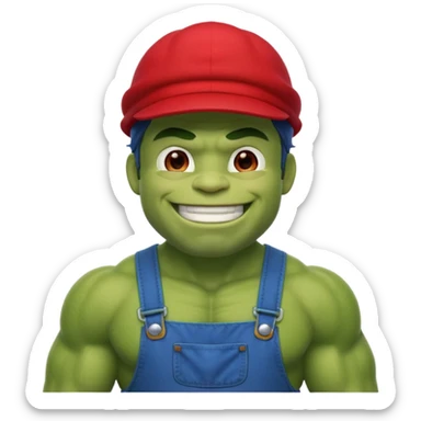 Hulk mario   sticker