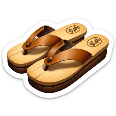 japaneses old footwear sticker