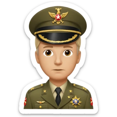 create me a emoji of general like in american army sticker