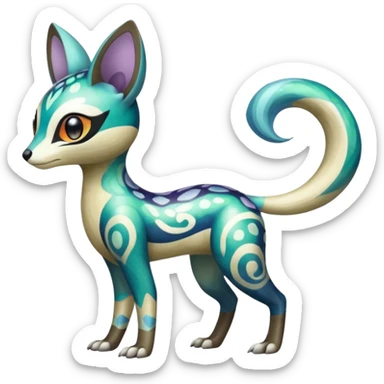 Exotic Shiny Colorful Patterned Marked Meloetta-Vernid-Trico-Sergal-Genet-Pokémon-Fakémon-creature sticker