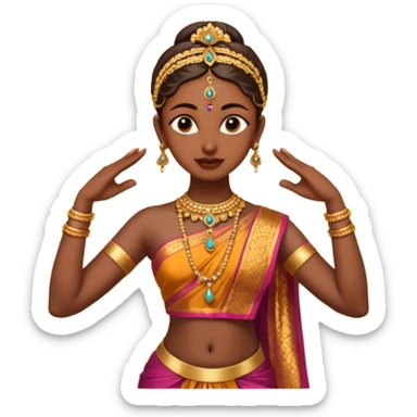 Create me a bharatanatyam emoji what ch can by copy and pasted sticker
