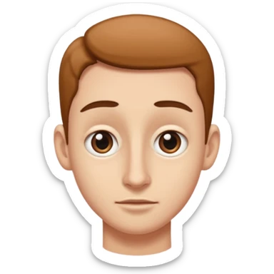 Make the nose bigger and eyes smaller  sticker