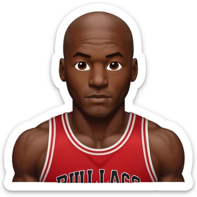 Hyper-realistic Michael Jordan number 23 Chicago Bulls sticker