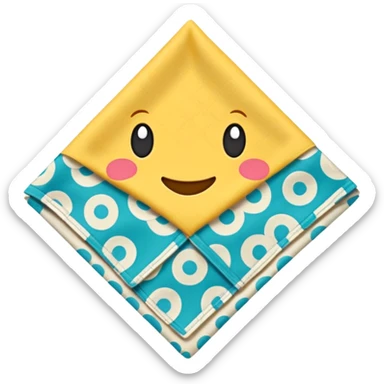 flapped patterned napkin sticker