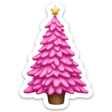Pink Christmas tree  sticker