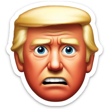 Red faced trump mad  sticker