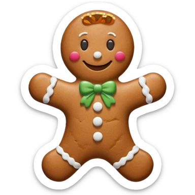 gingerbread man sticker